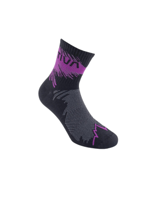 Women's socks LA SPORTIVA Trail running socks black/Springtime